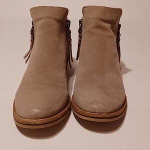 Dolce Vita Beige Suede Ankle Booties